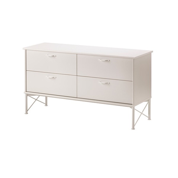 【me】IKEA ムスケン　ホワイト チェスト 4引き出し 幅118 cm IKEA MUSKEN ムスケン チェスト（引き出し×4）［2色］ | 棚・チェスト