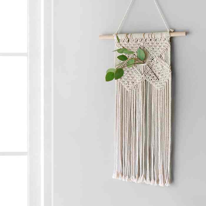 マクラメ ダイヤモンドウォールハンギング