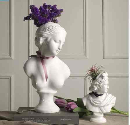 花瓶 植木鉢 石膏像 M