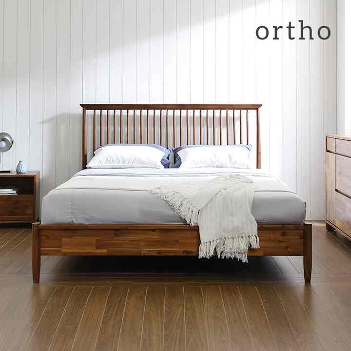 アイビー アカシア ウッドベッド［2色・2サイズ］