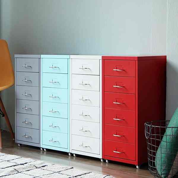 スチール 6段  キャビネット［4色］