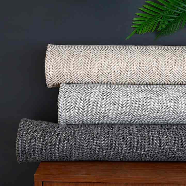 ジャカード ヘリンボーン 四季 ラグ［3色・4サイズ］