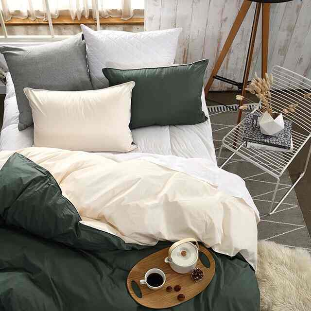 クリーン 純綿 高密度 両面 布団カバー［2色・2種・2サイズ］