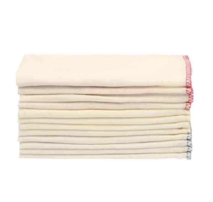 落ちワタ混ふきん１２枚組　縁カラー付