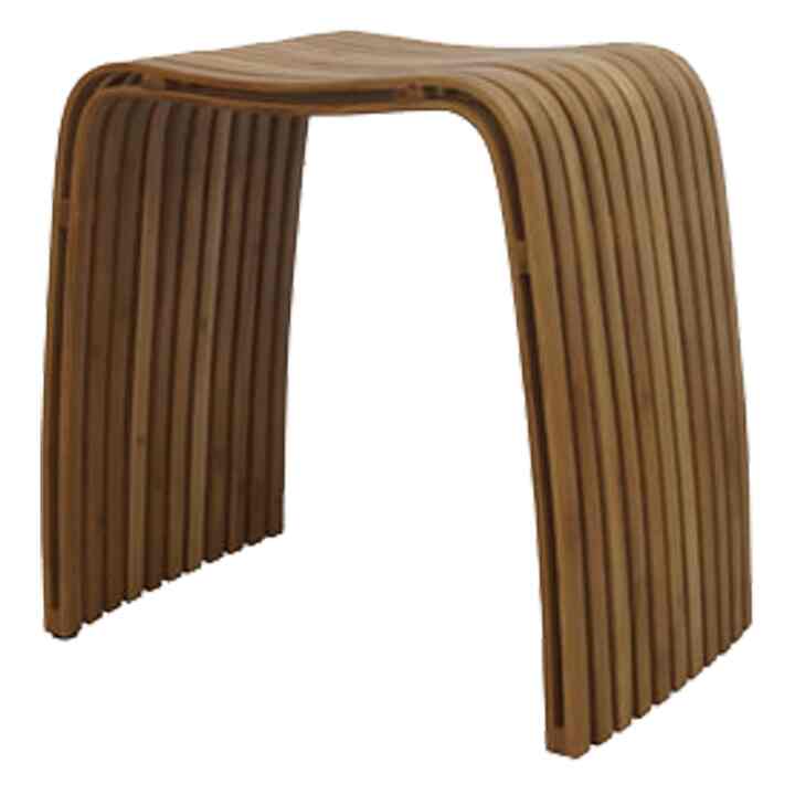 ウッド 曲線 シェイプ スツール