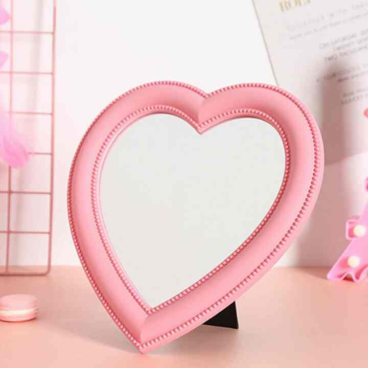 Lovely ハート置き掛け兼用ミラー