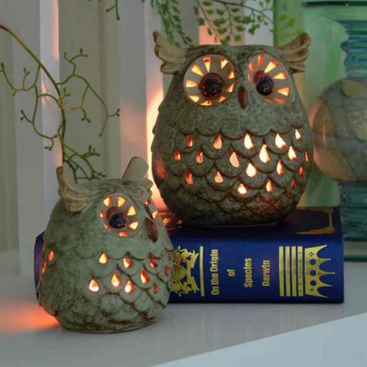 フクロウ キャンドルホルダー［3サイズ］