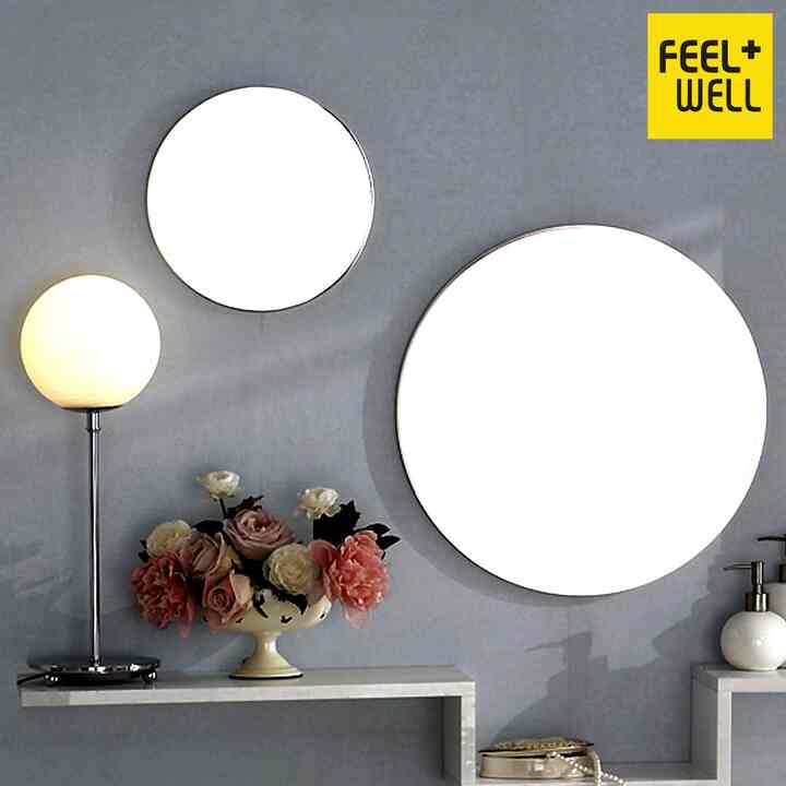 シンプル 円形 壁掛けミラー［2サイズ］