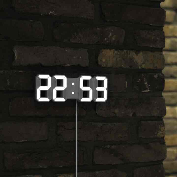 ピュア・デュアル・ミニ LED 壁掛け時計 