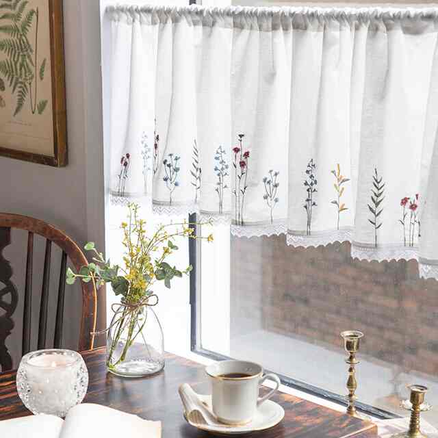 フレンチ刺繍 バランスカーテン