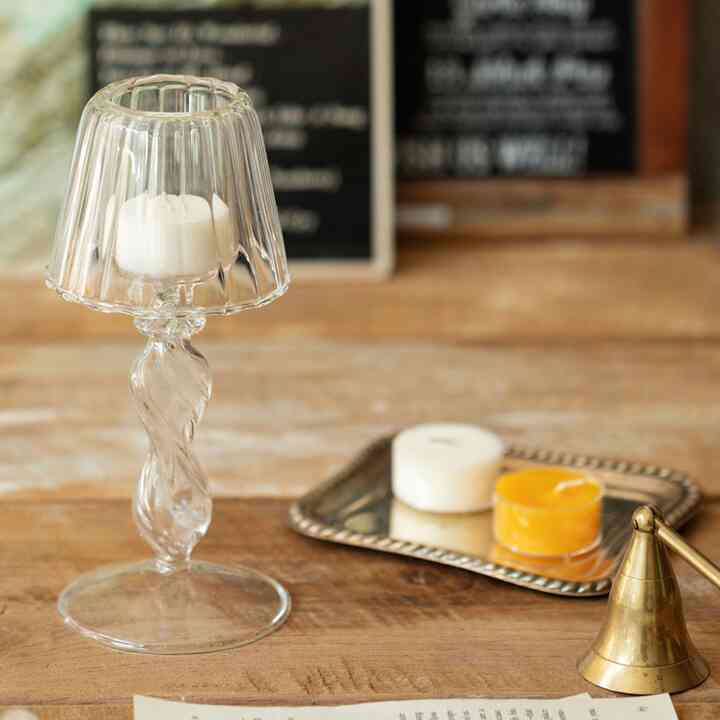 ガラス ティーライト キャンドルホルダー