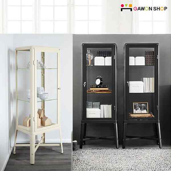 FABRIKÖR - Kabinet pintu kaca, abu-abu tua, 57x150 cm