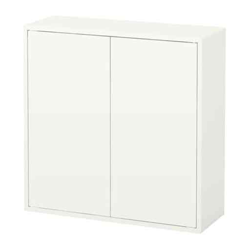 EKET, Kabinet dengan 2 pintu dan 1 rak, putih, 70x35x70 cm
