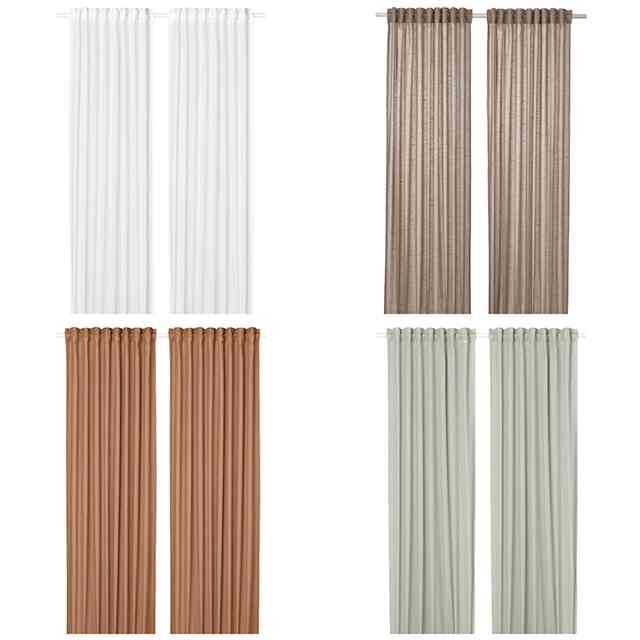 SILVERLÖNN スィルヴェロン レースカーテン1組［3色］