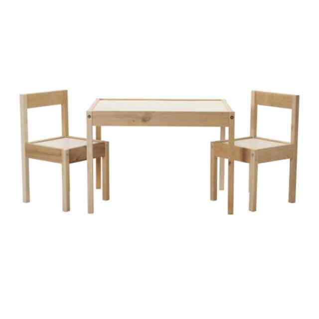 LÄTT レット 子ども用テーブル チェア2脚付