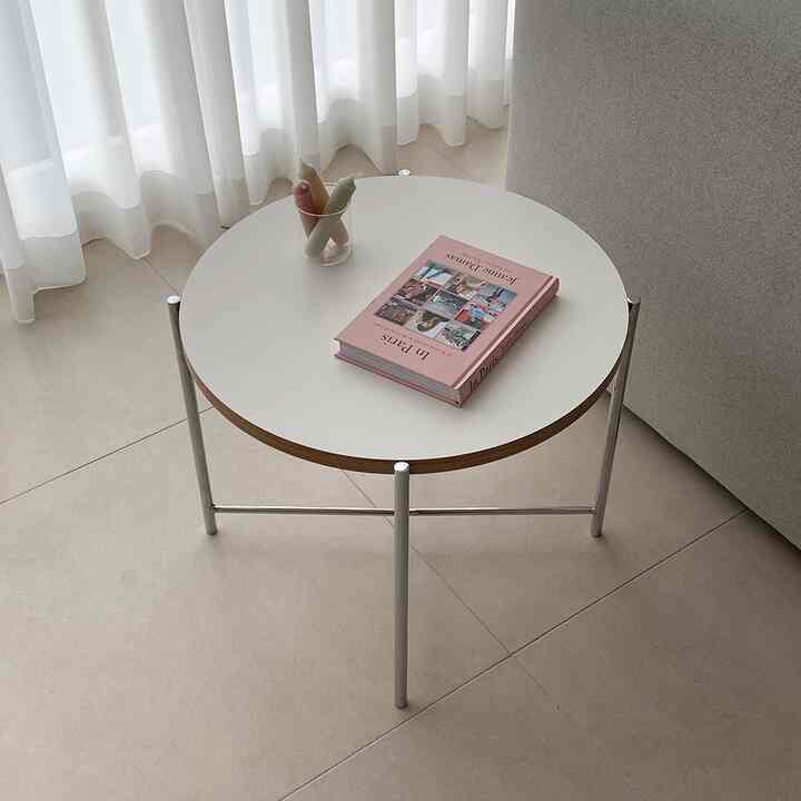 フラット ホワイト サイドテーブル