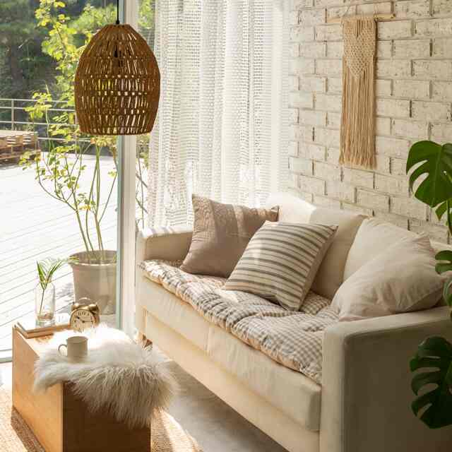 コンフォートメランチェックソファーパッド