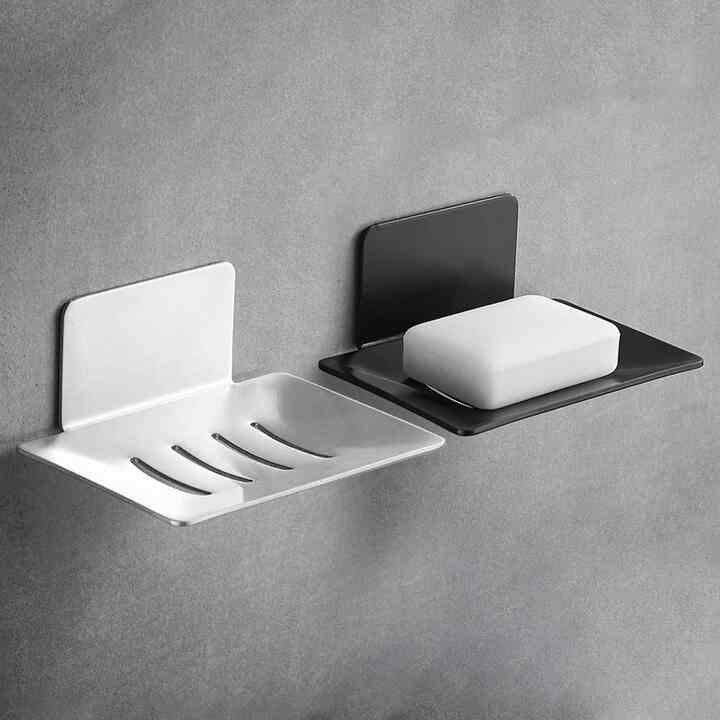 穴あけ不要 メタルライン ソープディッシュ［2色］