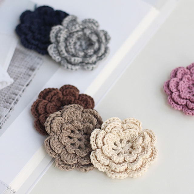 꾸미까 플라워 니트 코싸지 2p set(6color)