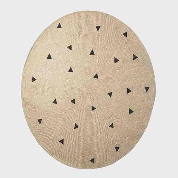 ラグ　世界地図　ジュート　カーペット 130cm 【2種】