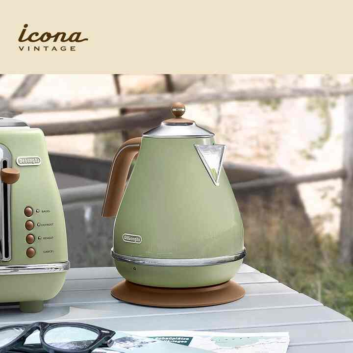 電気ケトル アイコナ・ヴィンテージ KBOV1200J-GR ステンレス 1.0L［3色］ 