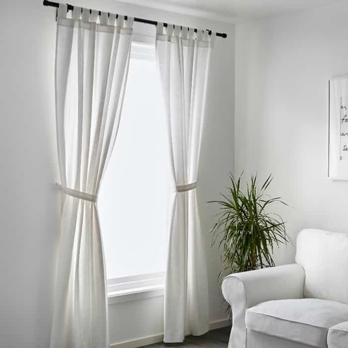 LENDA レンダ カーテン タッセル付き 1組［4色］