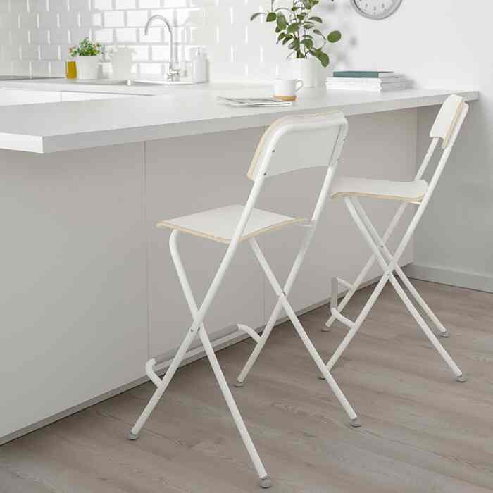 FRANKLIN Bar stool with backrest, foldable
