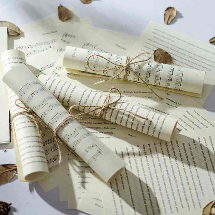 ヴィンテージ 英文ペーパー 6枚 1セット［2種］