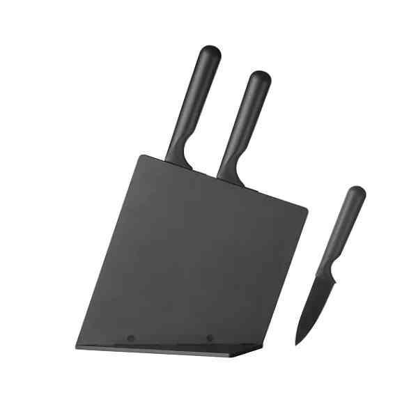 JÄMFÖRA Knife Block with 3 Knives