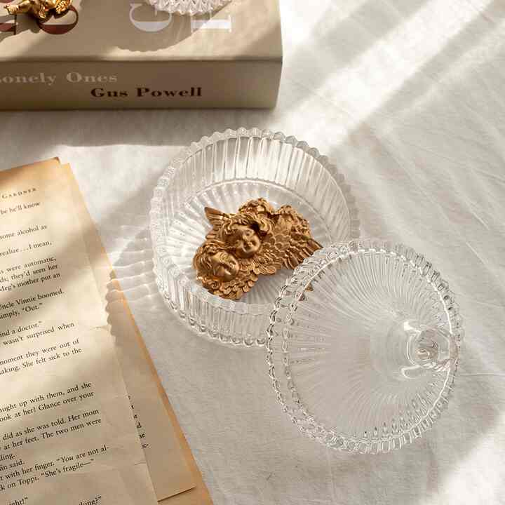 ライン ラウンド クリスタル 小物入れ［2サイズ］