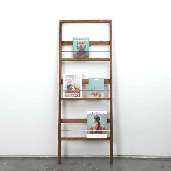 フラット 木製マガジンラック［2色・2サイズ］