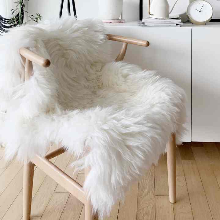 天然洋毛ラグ L