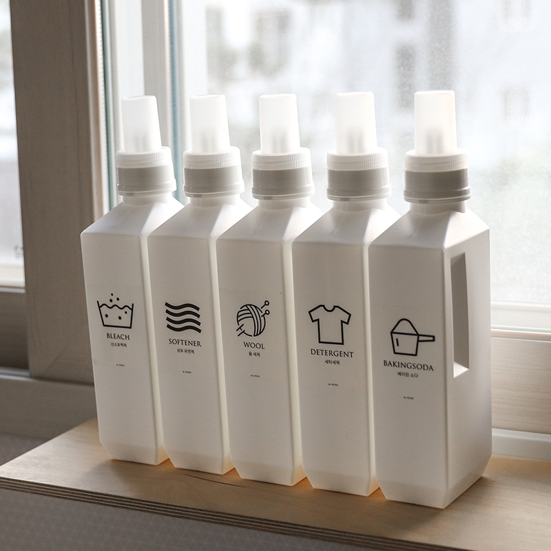 아토소 세탁 세제 통/ 천연 리필 소분 용기 (라벨 포함) 1000ML