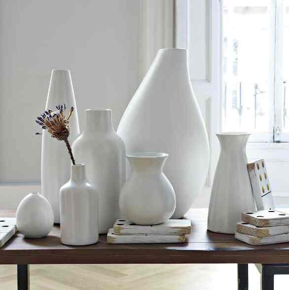 Pure White Matte Ceramic Vase
