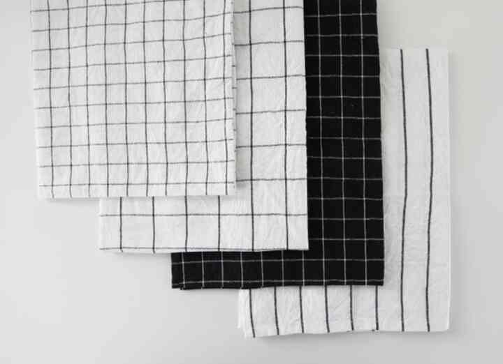 モダン ブラックホワイト キッチンクロス［4種］