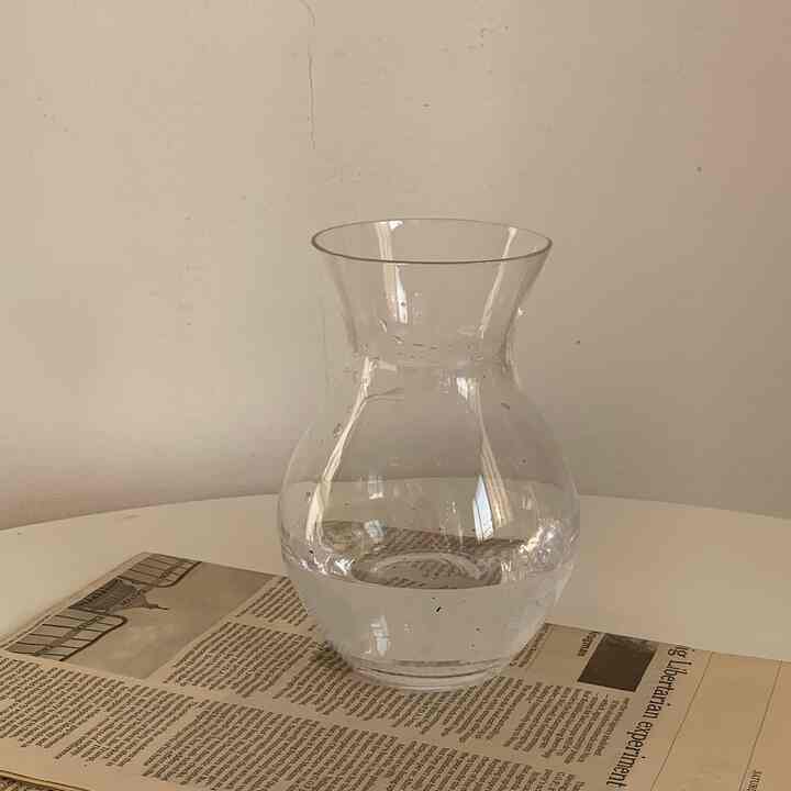 カーブド ガラス フラワーベース