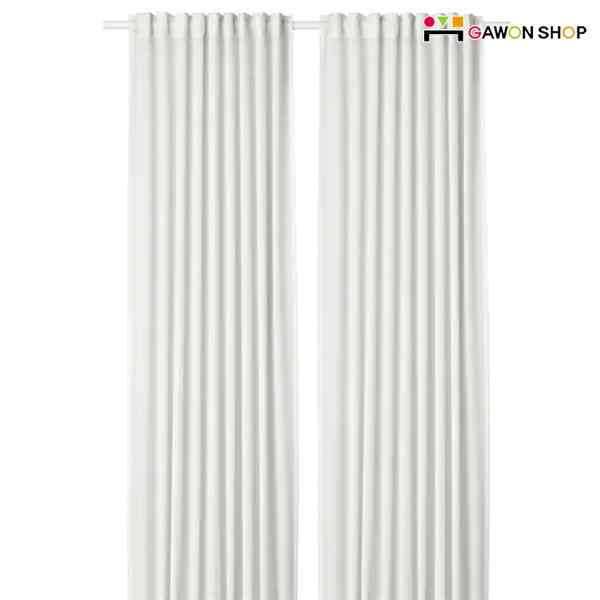 HILJA, Gorden, 1 pasang, putih, 145x250 cm