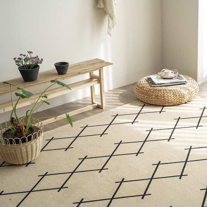 SIMPLE DIAMOND  ラグ［2色・4サイズ］