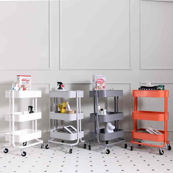 Celes 3段キャスター付きワゴン［4色］