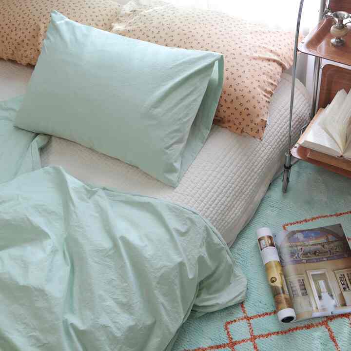 Warm-mint 高密度 バイオウォッシュ 布団カバー［3サイズ］