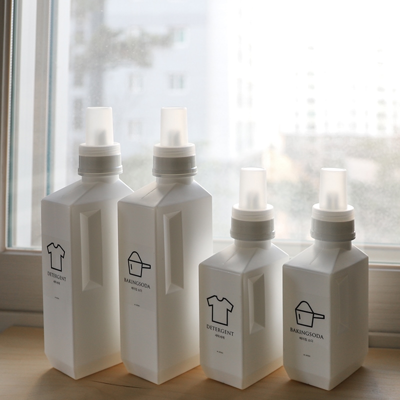 아토소 세탁 세제 통 / 천연 리필 소분 용기 (라벨 포함) 650ML