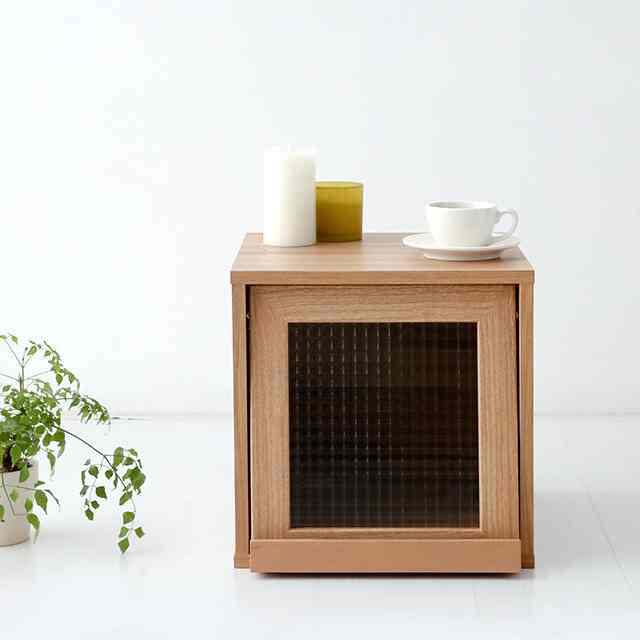 FILMON スライド式ガラス扉収納ボックス［3色］