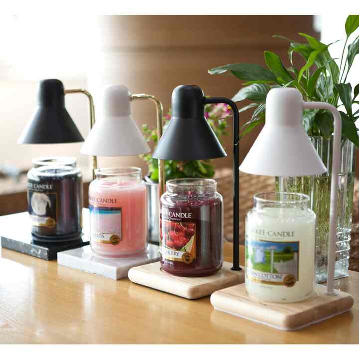 モノウッド・マーブル キャンドルウォーマー・キャンドル ジャーL・電球 2個セット［8色・33種］