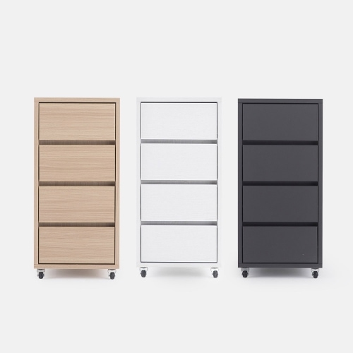 포더홈 이든 이동식 4단 책상 수납 서랍장 3colors
