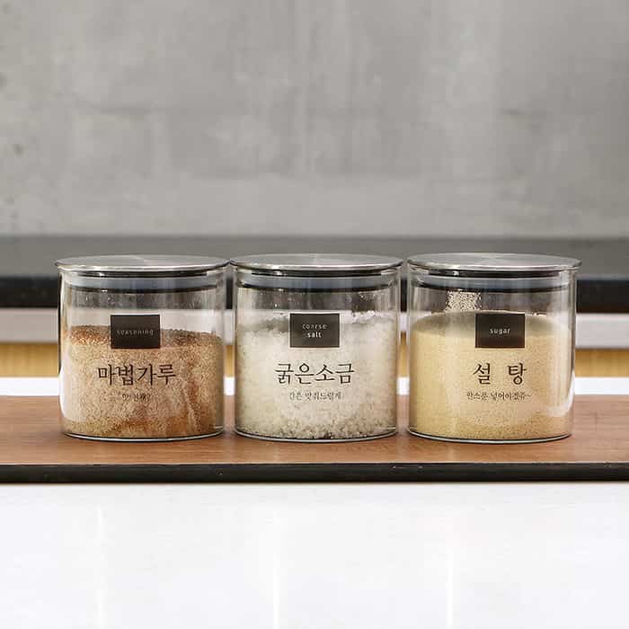 耐熱ガラス 丸型キャニスター 300mL（CRO0007）