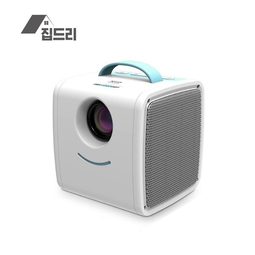 집드리 캠핑용 감성 휴대용 미니 빔프로젝터 Q2 (USB/보조배터리충전)