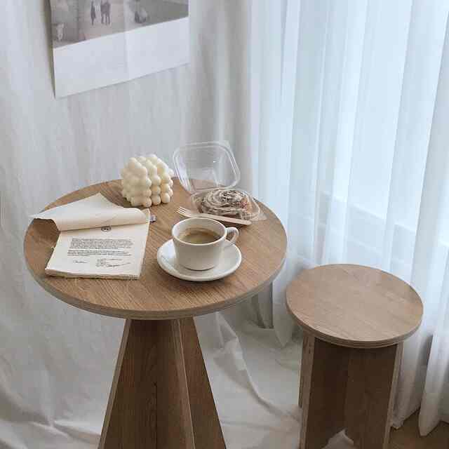 HPM 木製 サイドテーブル