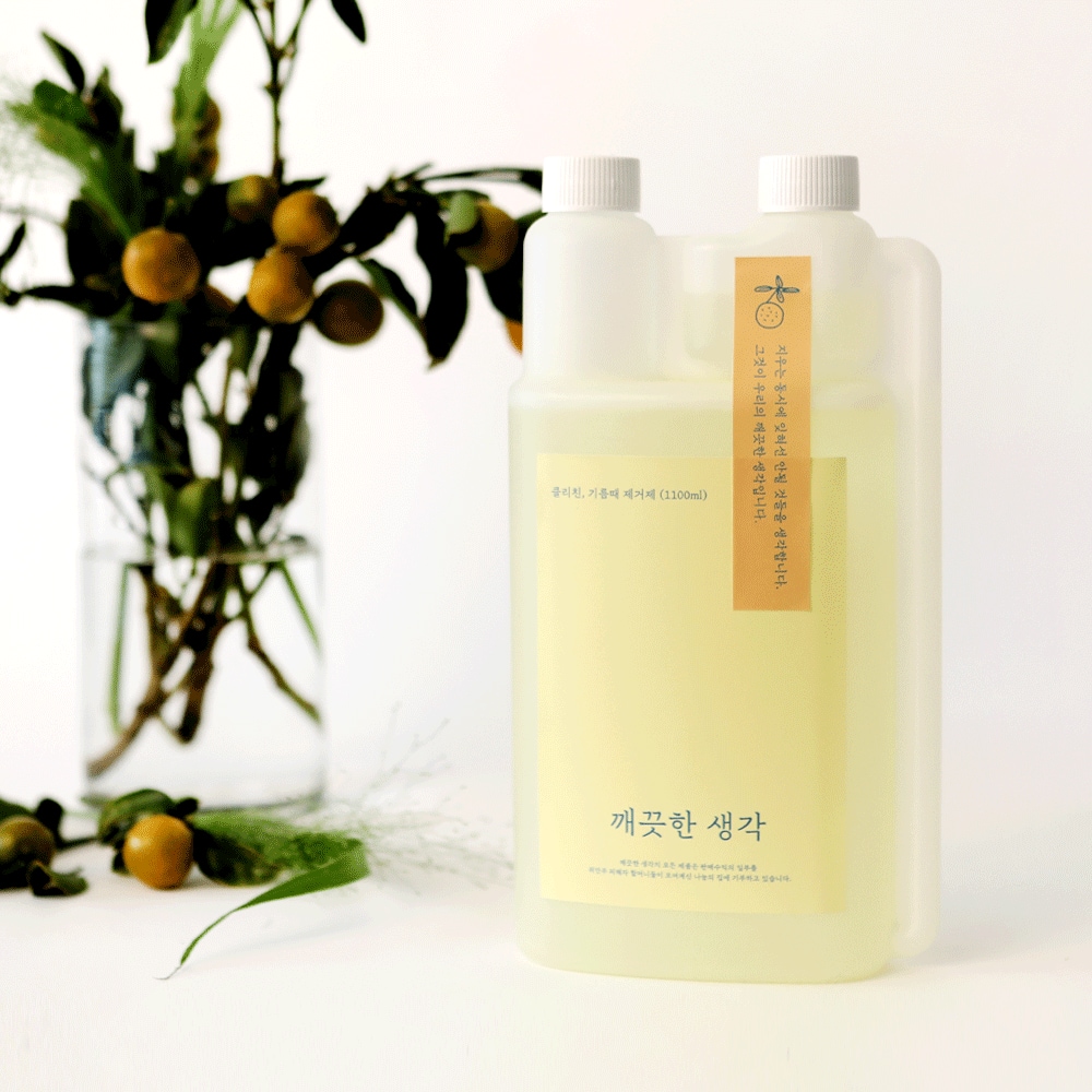 깨끗한생각 클리친 가스렌지 후드/에어프라이어 기름때 제거제 1100ml