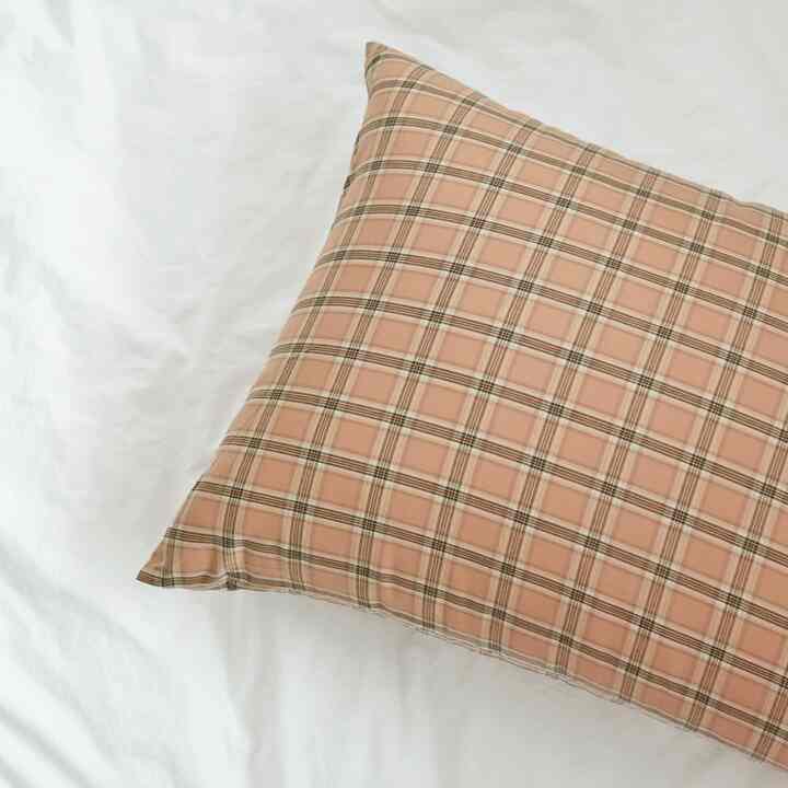 ピーチチェック 枕カバー［2種・2サイズ］