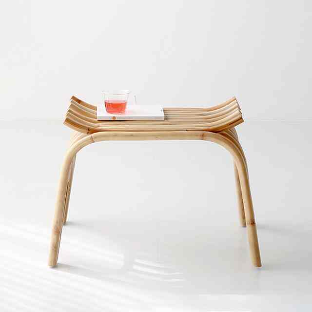 PASAR ラタン ナチュラル スクエア スツール